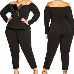 NWT City Chic Jumpsuit Alice black